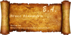 Brecz Alexandra névjegykártya